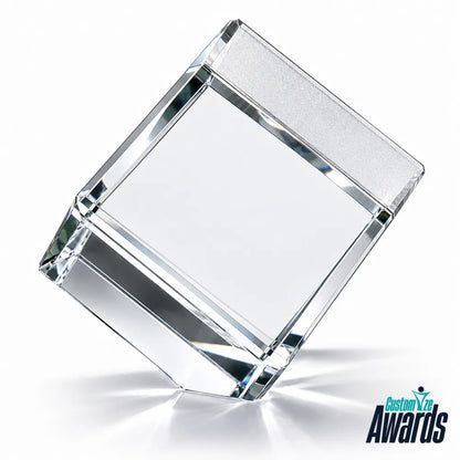 Cube Cristal | Trophées de reconnaissance personnalisés gravés en cristal