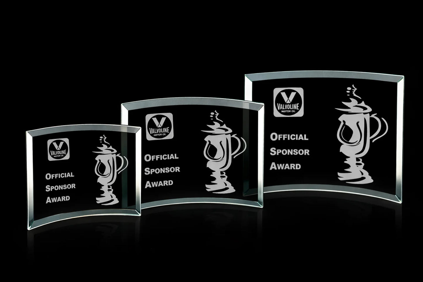 Curved Bevel Jade Rectangle crystal plaque Award