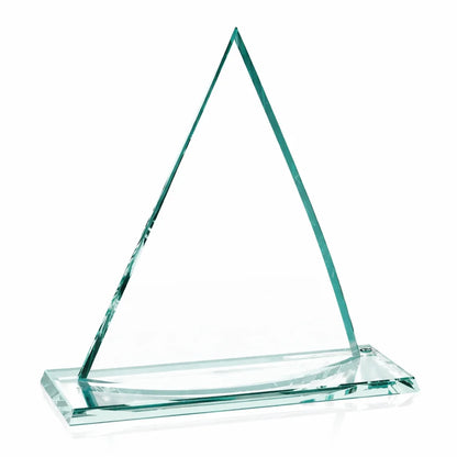 Curved Oxford Jade Pyramid Glass Award