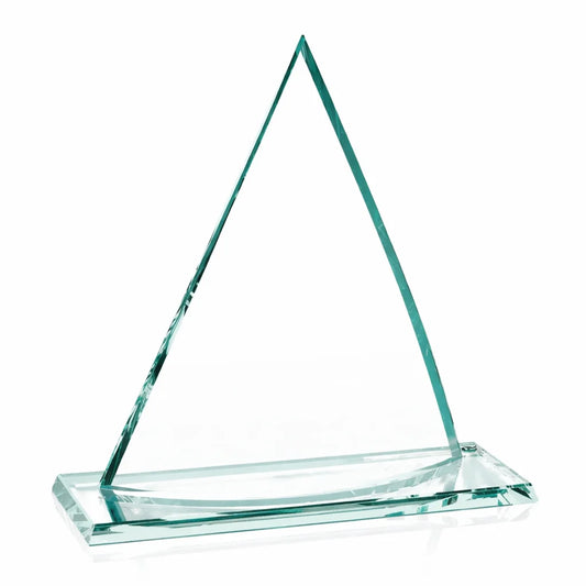 Curved Oxford Jade Pyramid Glass Award