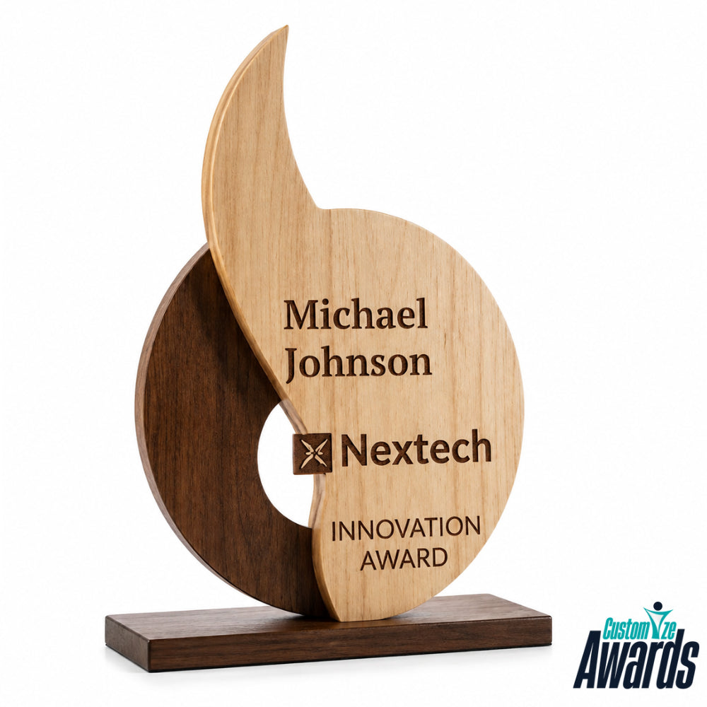 Curved Wood | Personalized Engraved Recognition Plaque Award