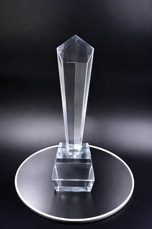 Custom Crystal Column Trophy