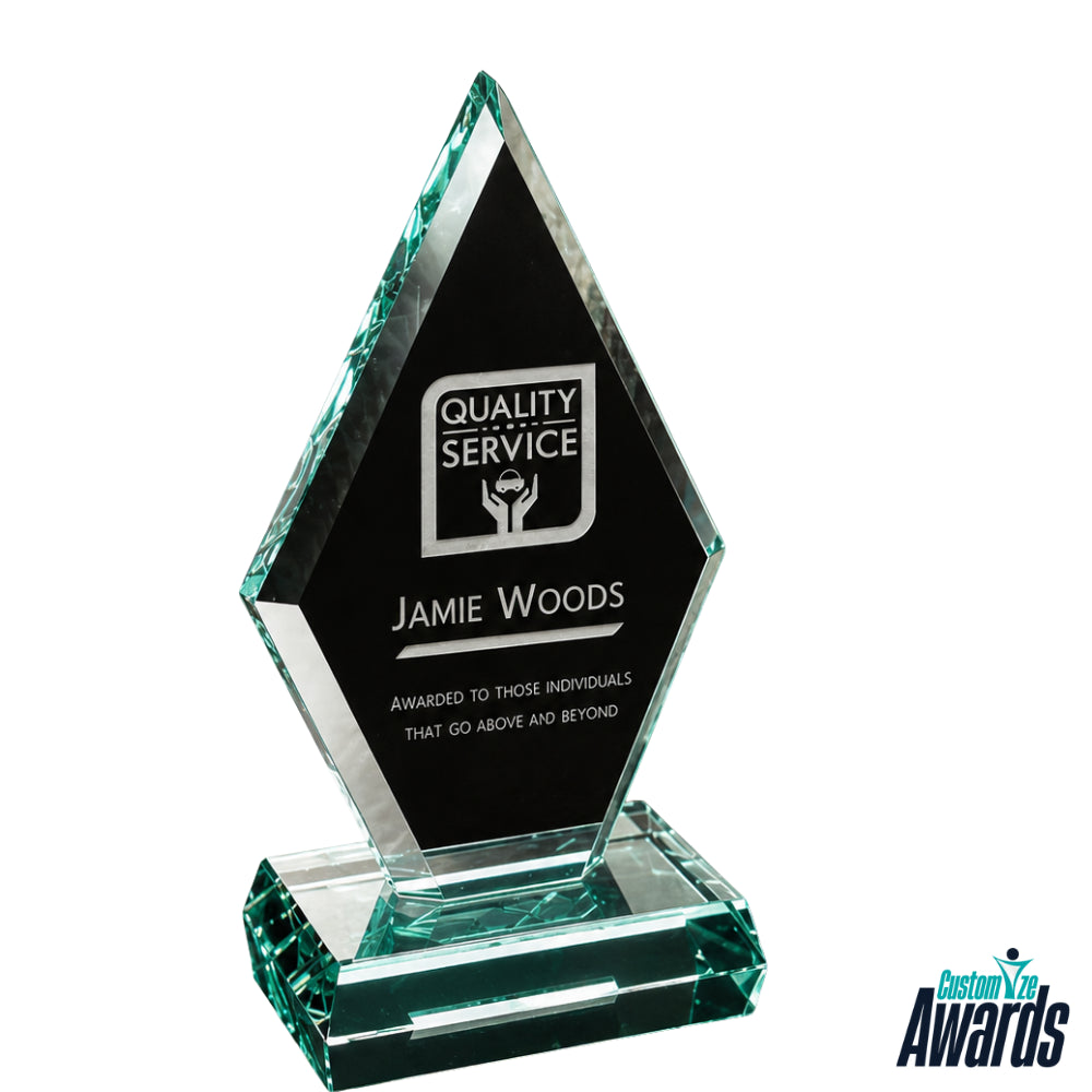 Diamond Jade | Custom Glass Award for Professional Achievement