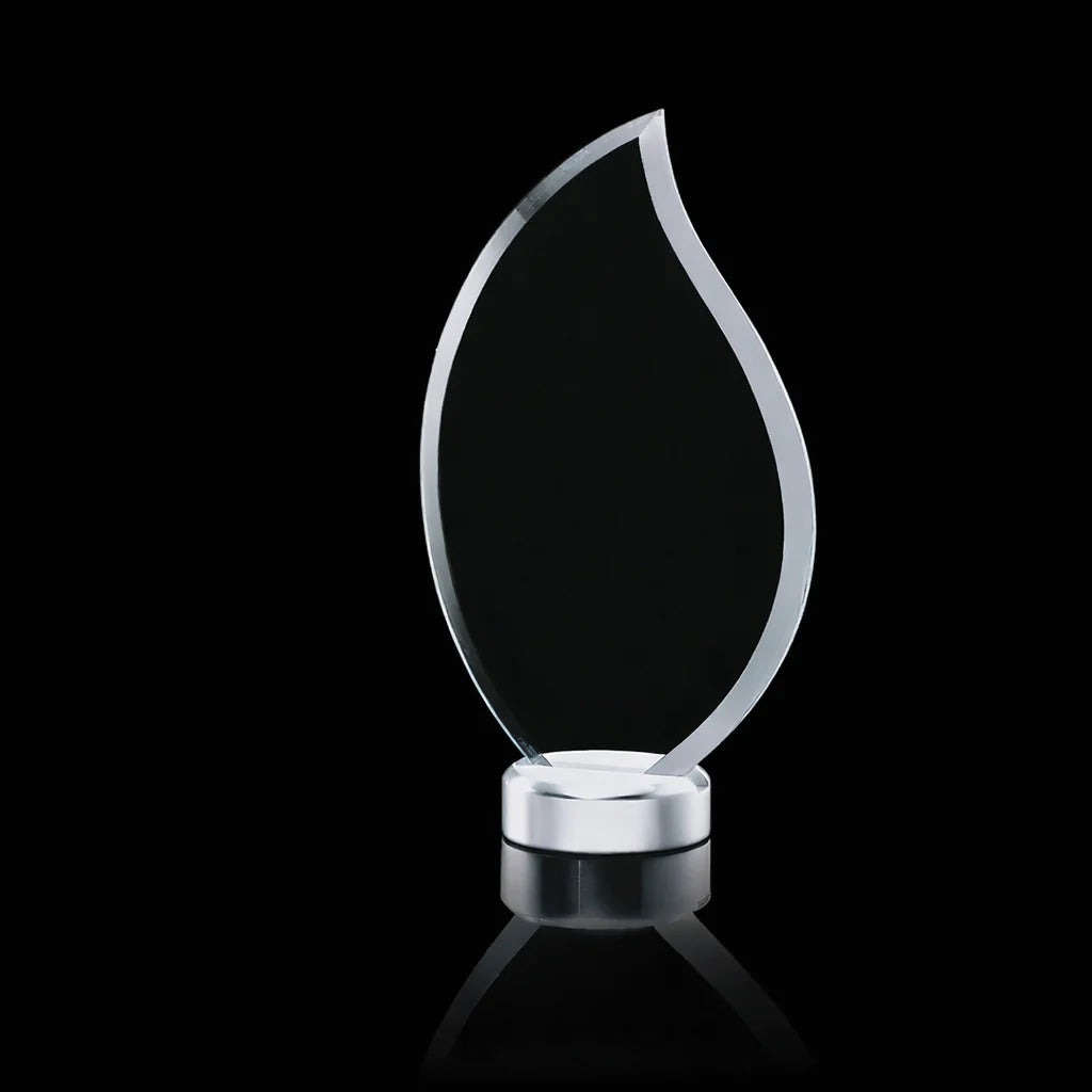Custom Flame Crystal Award plaque