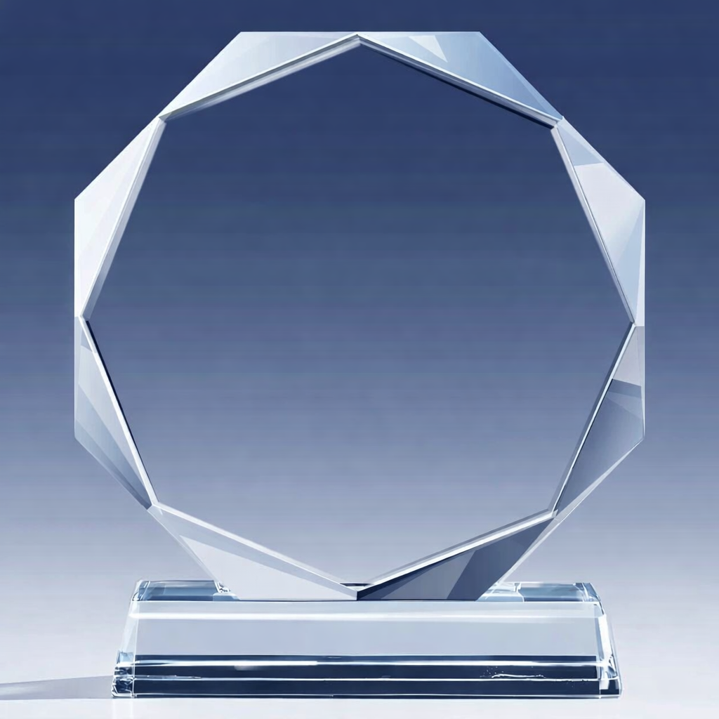 Custom Logo Crystal Award