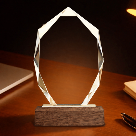 Custom Logo Crystal Award Plaque