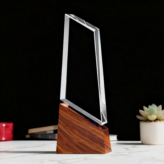 Custom Tall Crystal Plaque