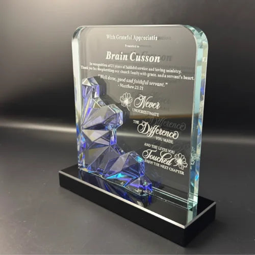Custom Appreciation Crystal Plaque