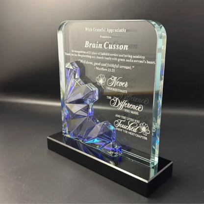 Custom Appreciation Crystal Plaque