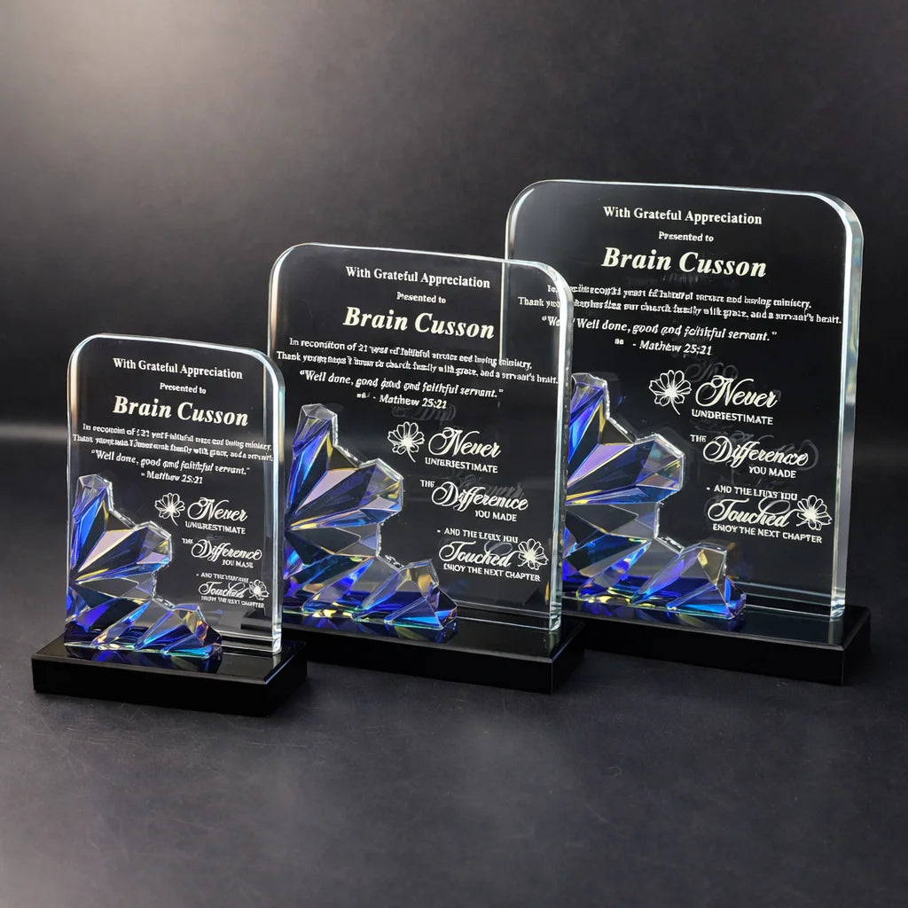 Custom Appreciation Crystal Plaque