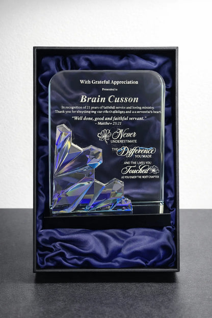 Custom Appreciation Crystal Plaque