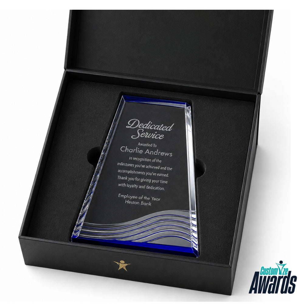Blue Accent | Custom Engraved Recognition Plaque Award