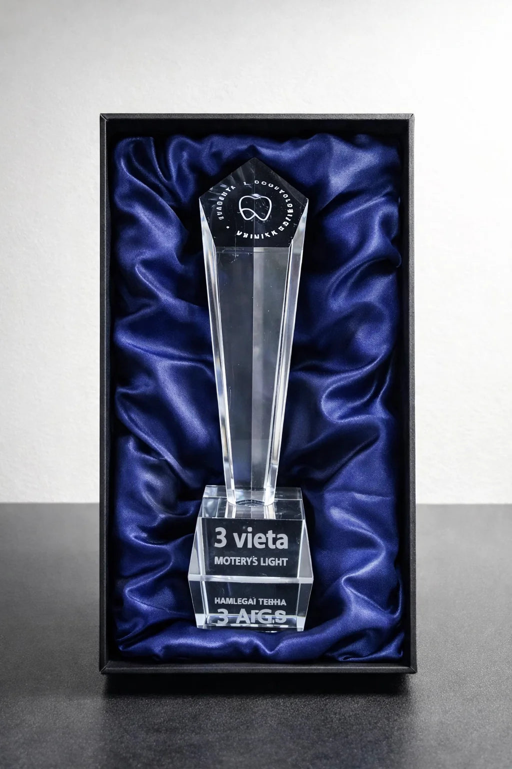Custom Crystal Column Trophy