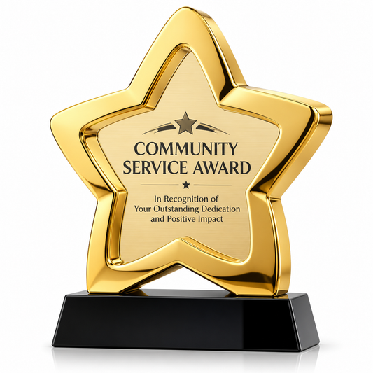 Service Spark | Customized Community Contribution Metal Trophy