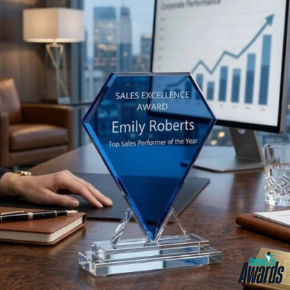 Diamond Excellence | Personalized Engraved Recognition Award Trophy