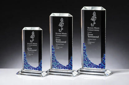 Dionysus Obelisk Sapphire Glass Award