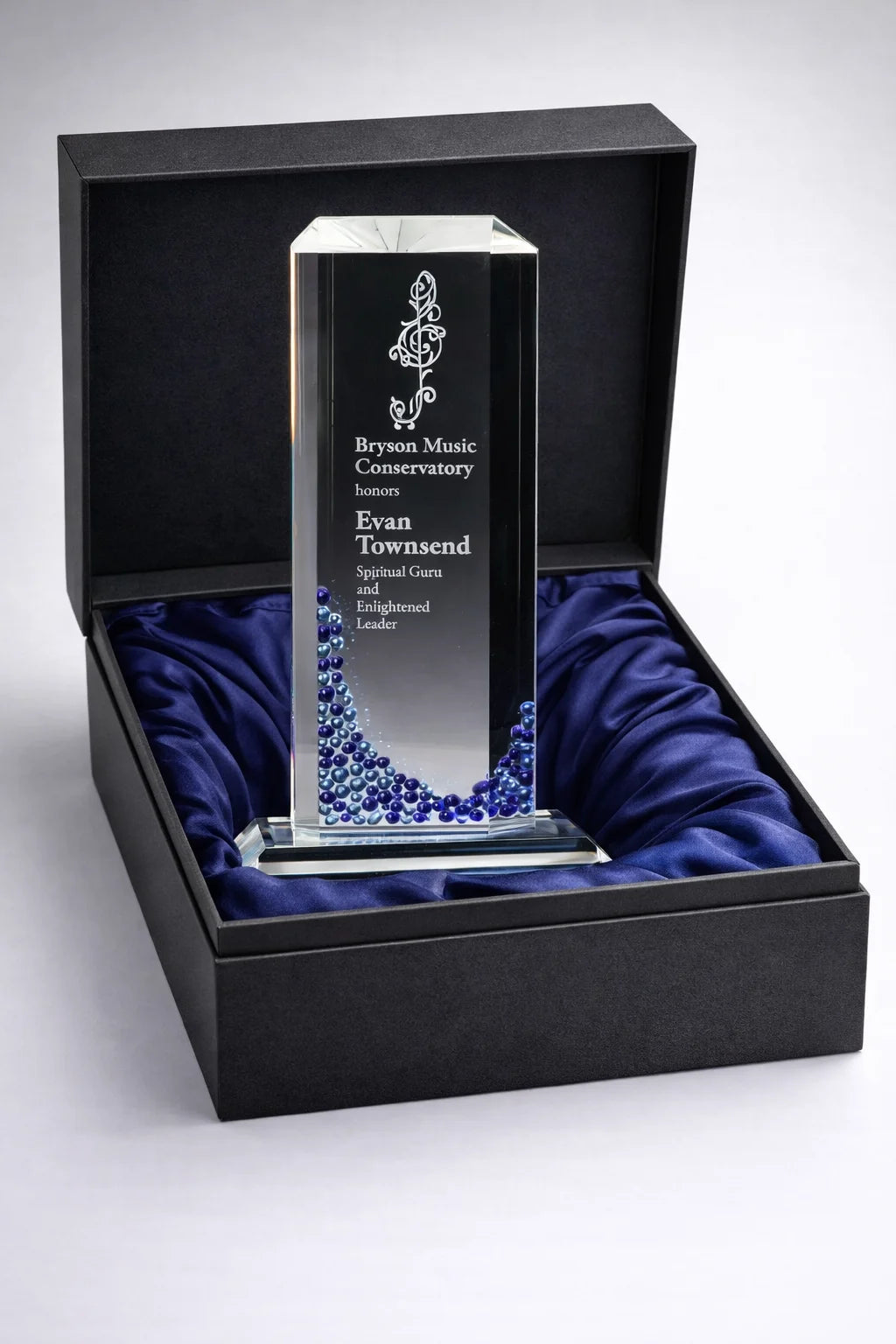 Dionysus Obelisk Sapphire Glass Award
