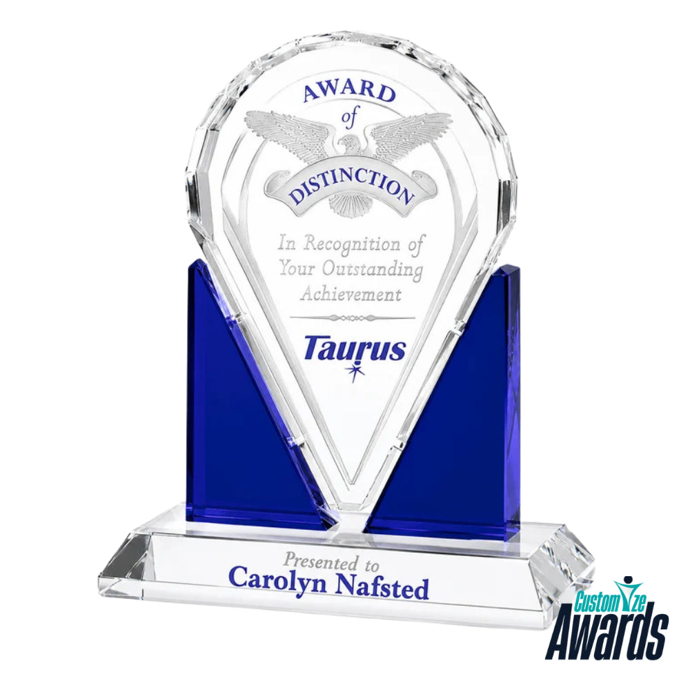 Distinction Crystal | Engraved Recognition crystal trophy awards