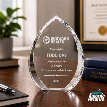 Eclipse Teardrop | Employee Service Crystal Award