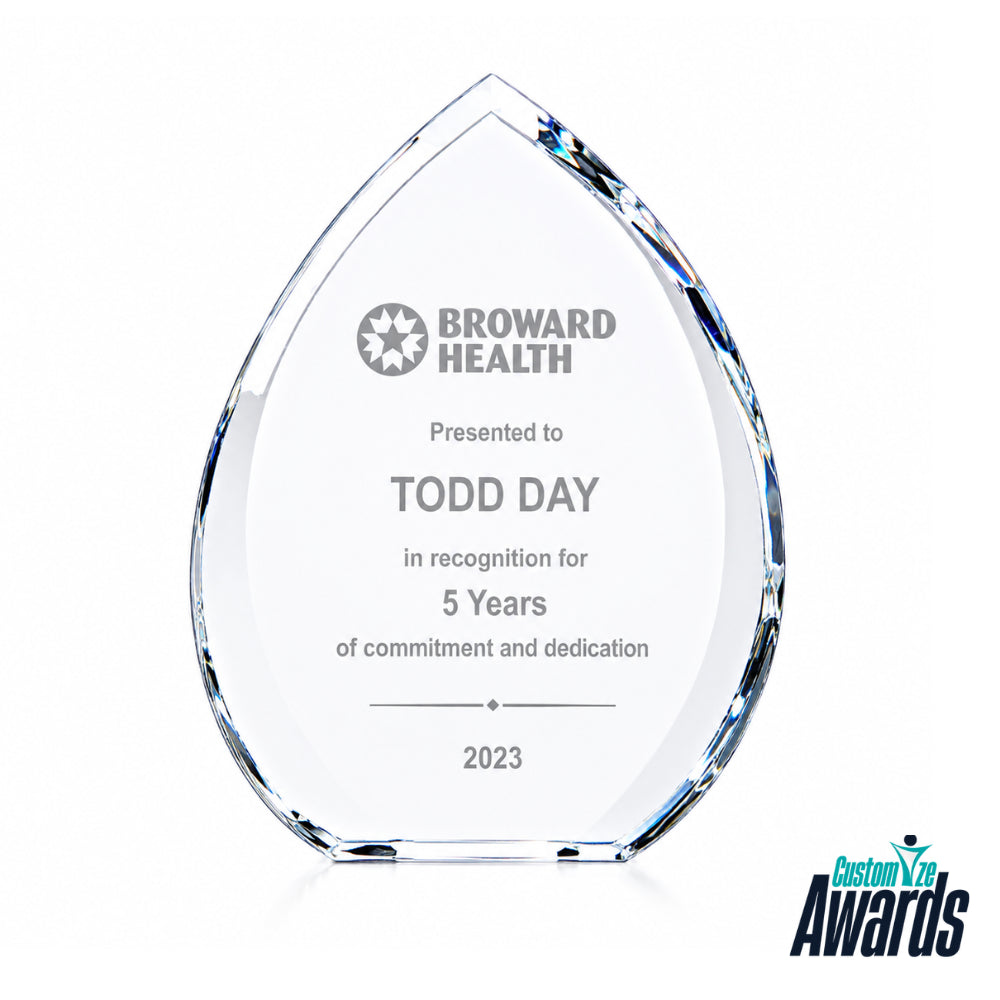 Eclipse Teardrop  Employee Service Crystal Award main 
