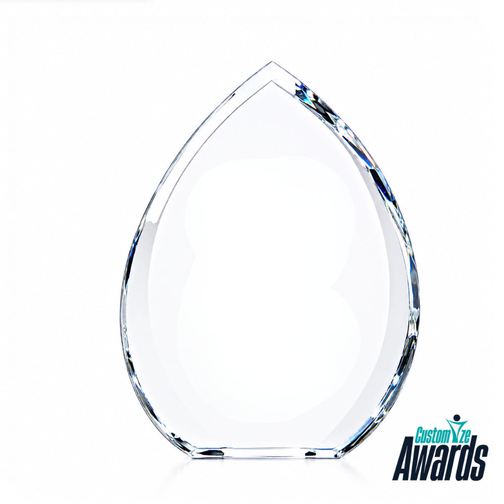 Eclipse Teardrop  Employee Service Crystal Award without engraving 