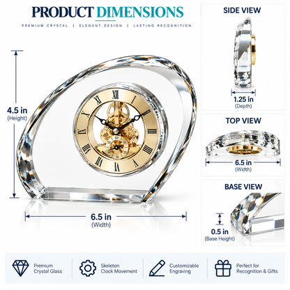 Eden Timeless | Custom Crystal Clock Award for Corporate Recognition