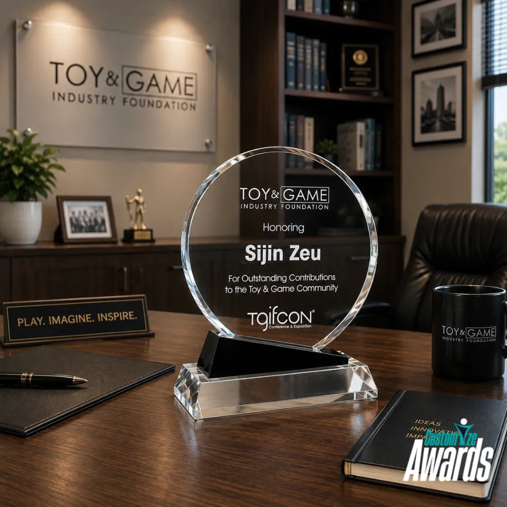 Elliptical Crystal | Custom Engraved Recognition Award