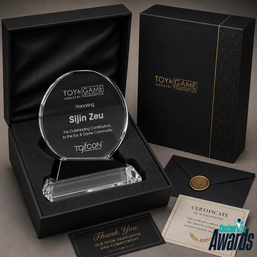 Elliptical Crystal | Custom Engraved Recognition Award