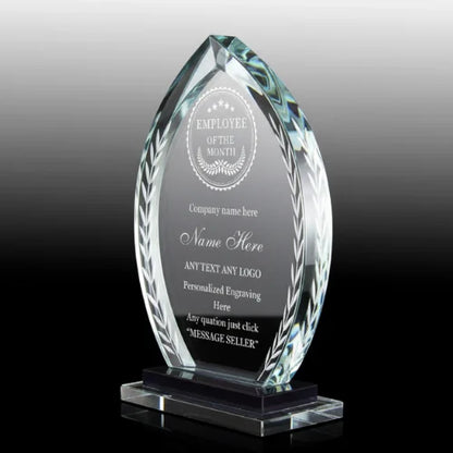 Employee Recognition Crystal Plaque