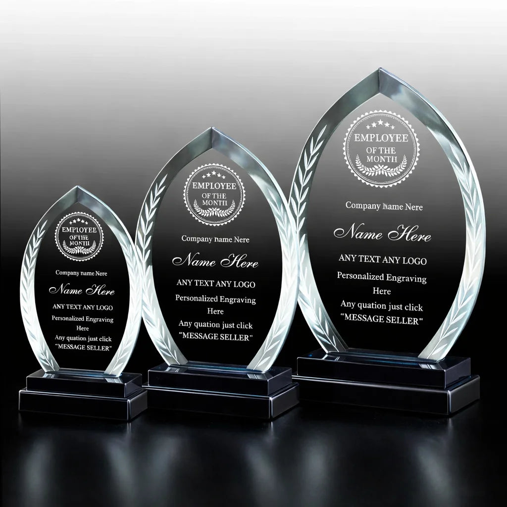 Employee Recognition Crystal Plaque