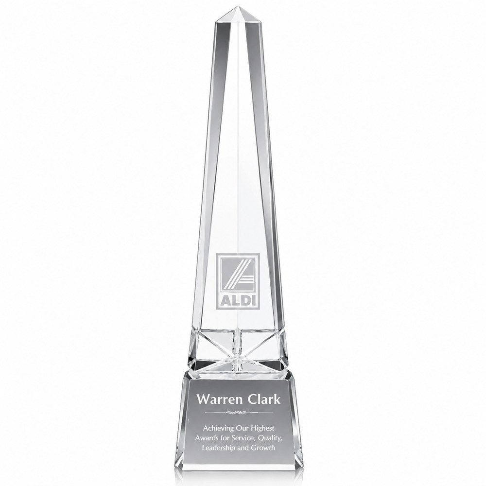 Everest Obelisk Crystal | Personalized Crystal Awards With Engraving