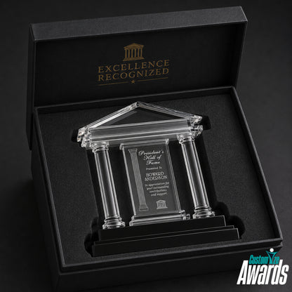 Parthenon Crystal | Trophées de Cristal Perpétuels Gravés au Laser