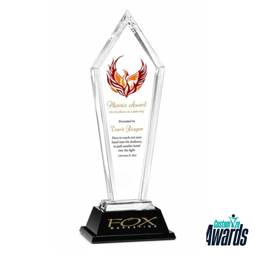 Signature Peak Crystal | Cutom Engraved Crystal Trophy Awards