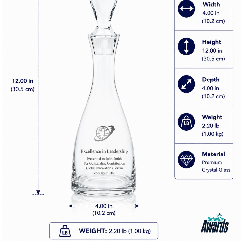 Flask Crystal | Glass Awards for Business Achievements