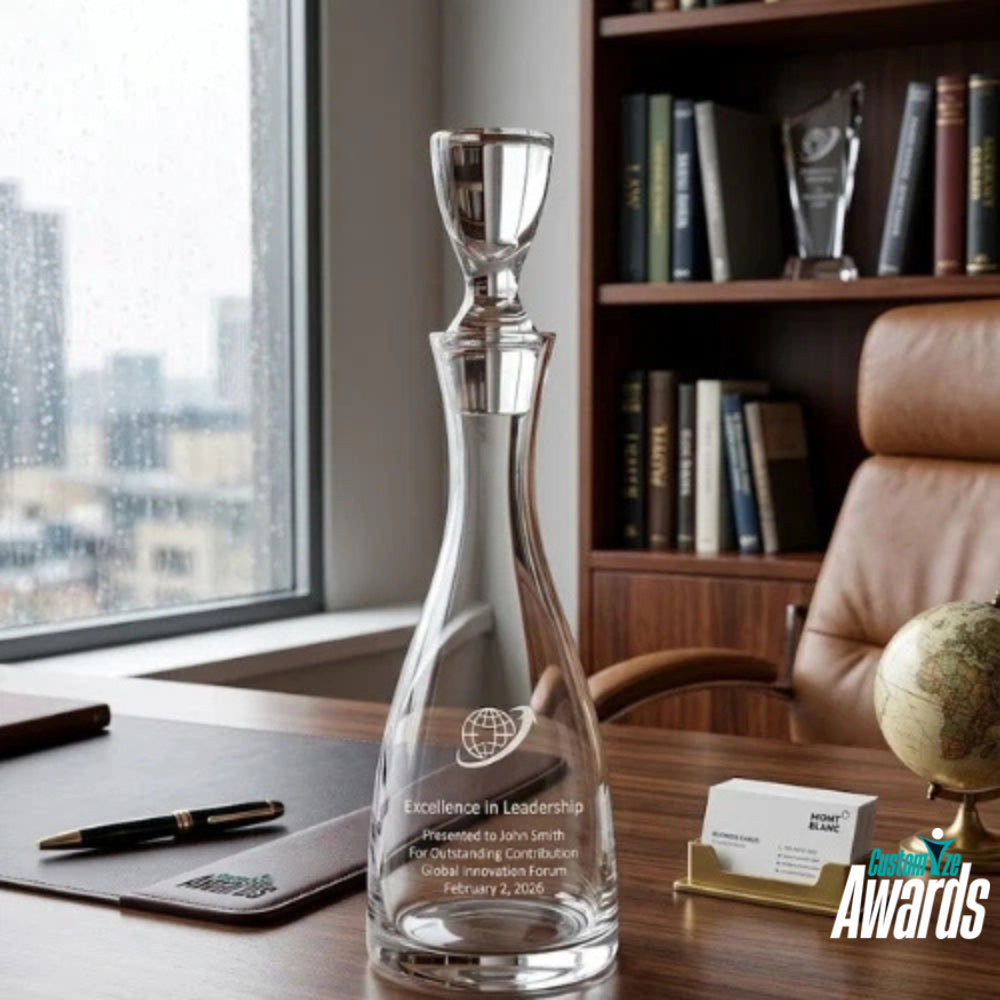 Flask Crystal | Glass Awards for Business Achievements