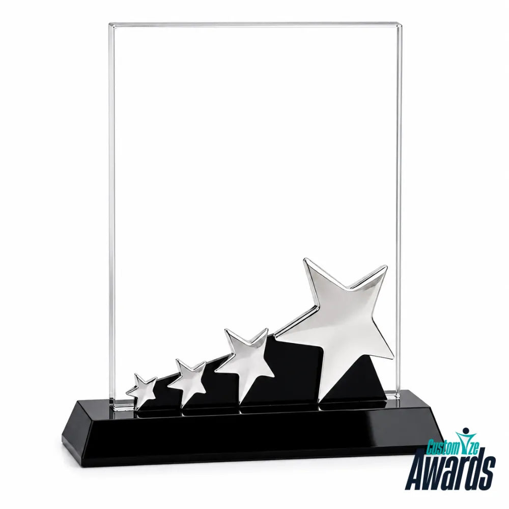Four-StarRectangleCrystalAwardwithoutengraving