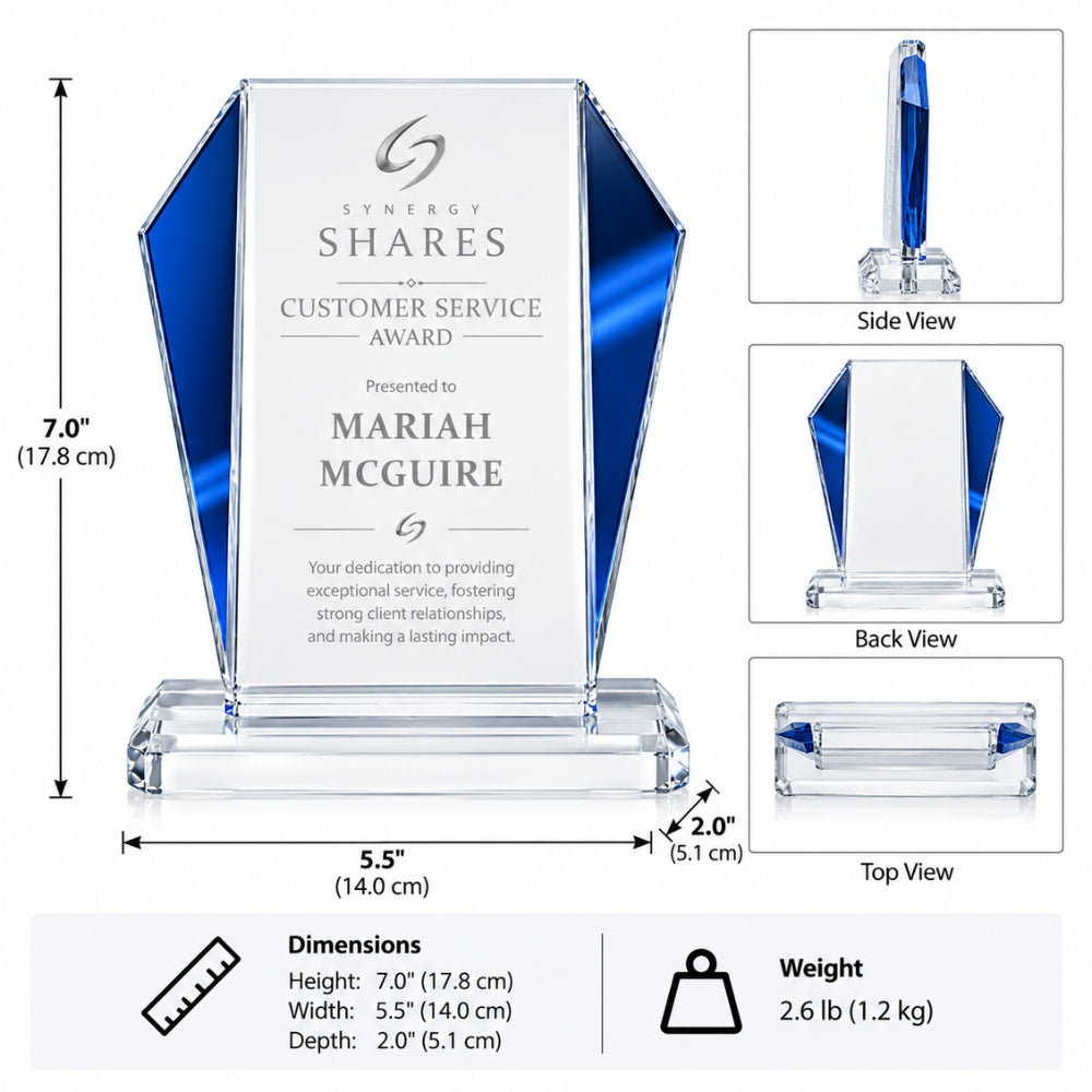 Fusion Crystal | Customer Service Recognition Award