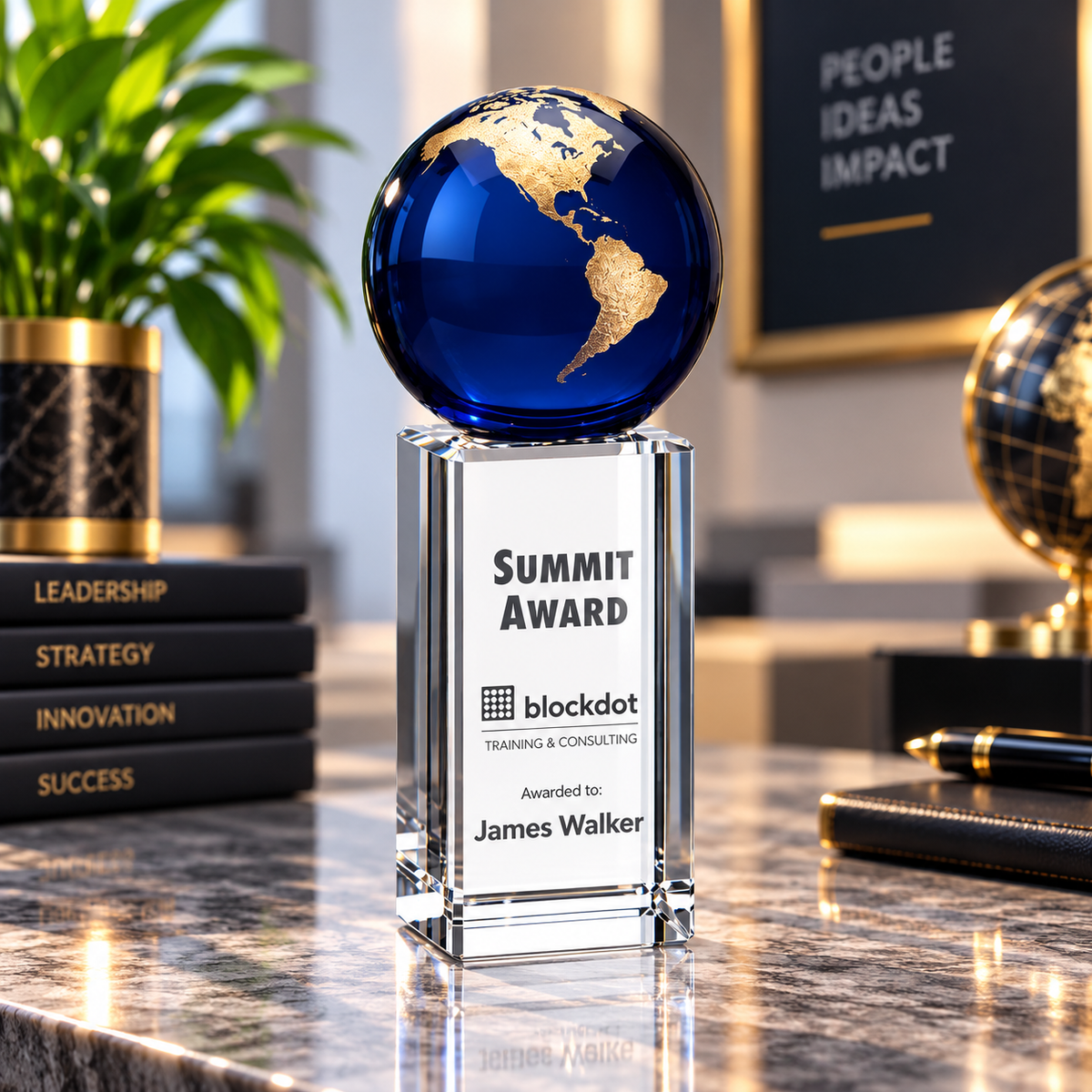  Global Vision  Global Leadership Crystal Award lifetyle 