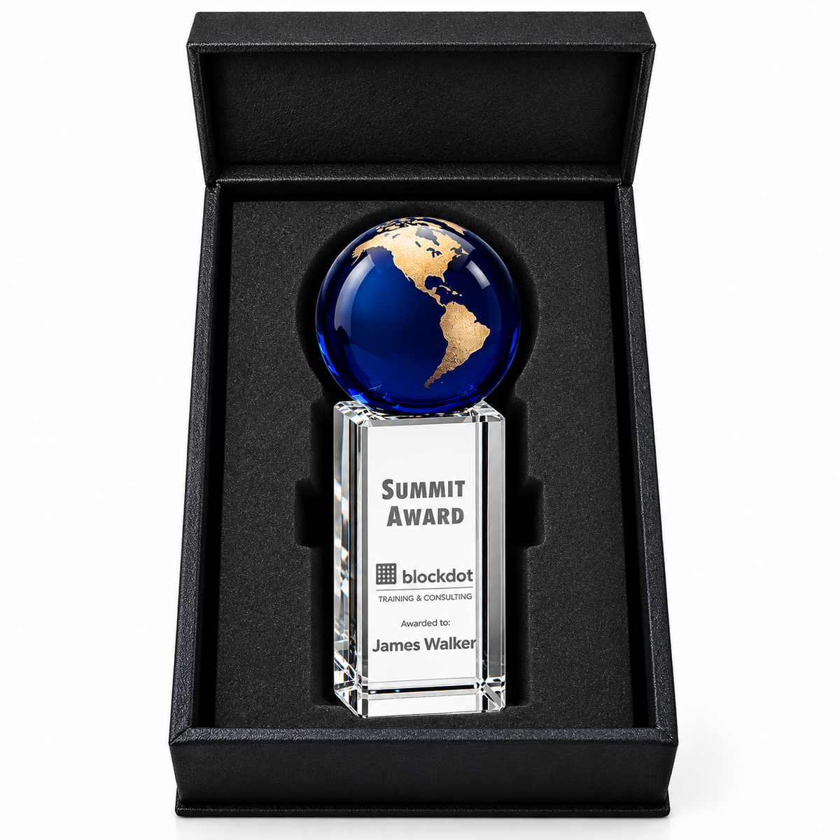  Global Vision  Global Leadership Crystal Award paaging 