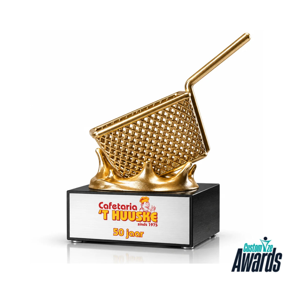 Golden Fryer | Golden Fryer custom culinary achievement trophy