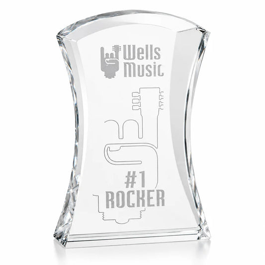 Harcourt Crystal  Custom Engraved Recognition Award