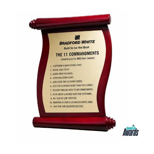 Heritage Rosewood Scroll Award | Leadership Recognition Plaque