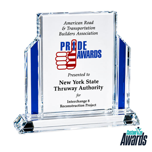 Heritage Crystal  Engraved Recognition Crystal Award main 