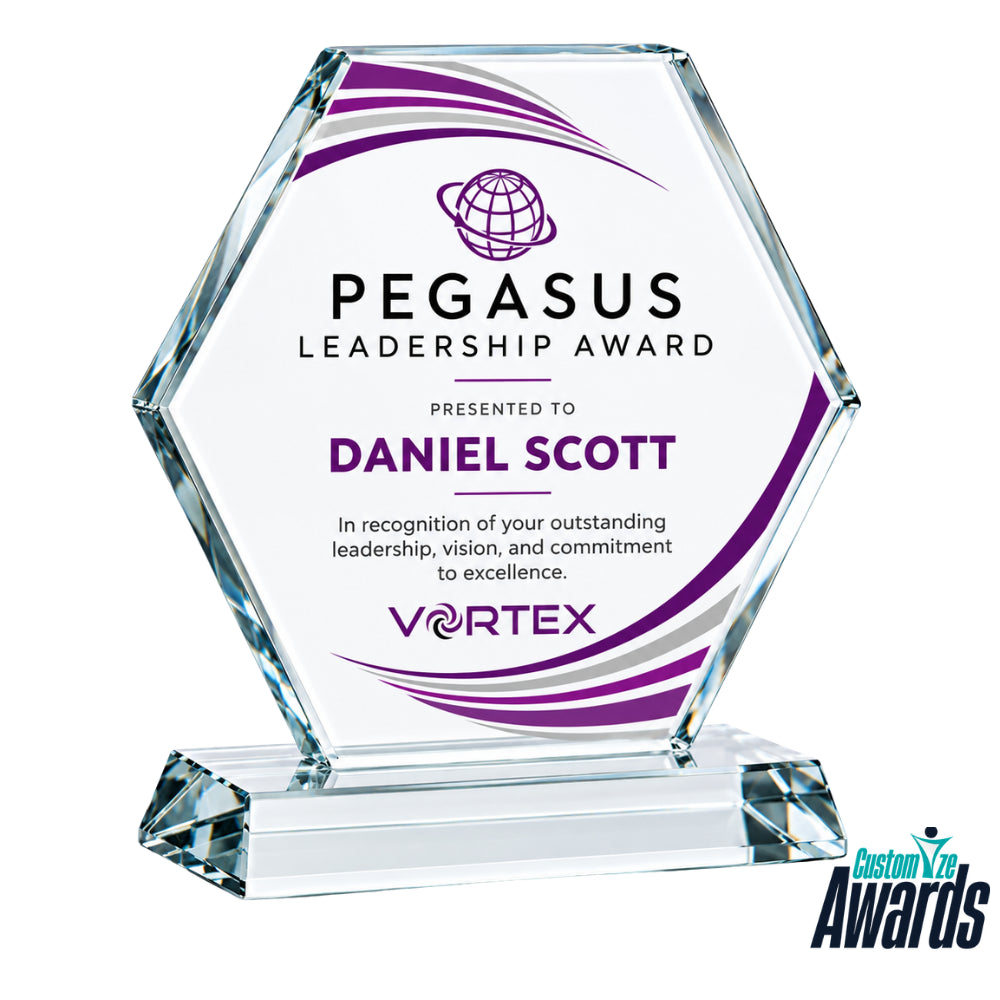 Hexagon Crystal | Corporate Recognition Award