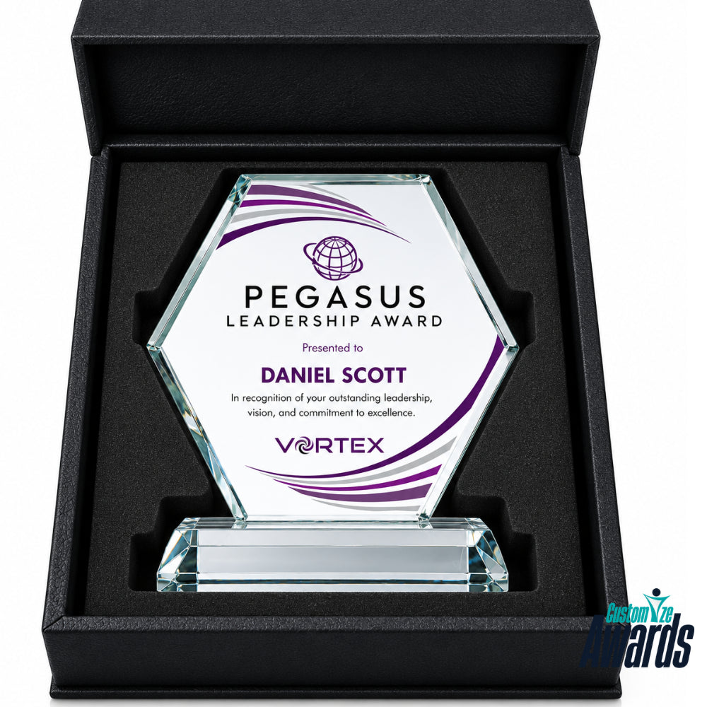 Hexagon Crystal | Corporate Recognition Award