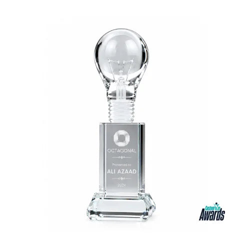 Innovation Crystal Light Bulb Award | Creative Excellence Trophy