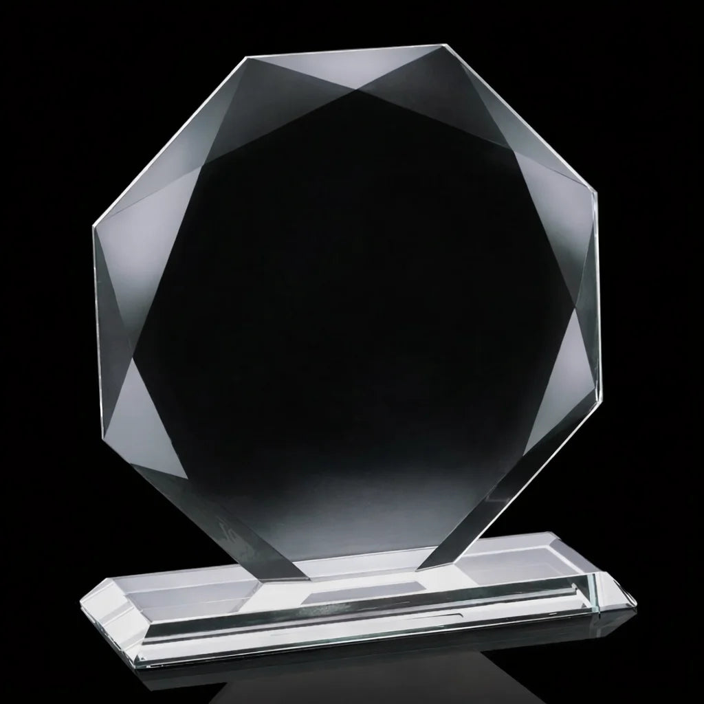 Kitchener Jade Octagon plaque crystal Award