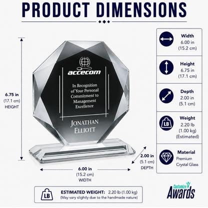 Kitchener Jade | Plaque en verre pour l'excellence