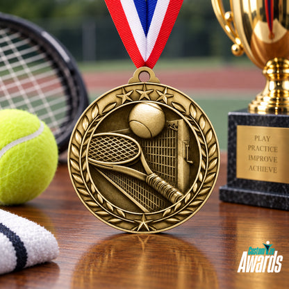Large Star | Custom Tennis Medal for Athletic Achievement