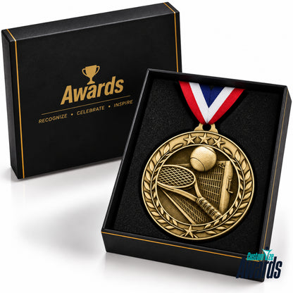 Large Star | Custom Tennis Medal for Athletic Achievement
